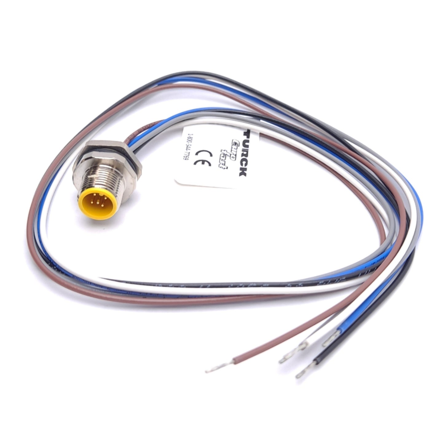 New Lot of 2 Turck FS 4.5-0.5 U1110 Connector, M12 5-Pin Male, 0.5m Length