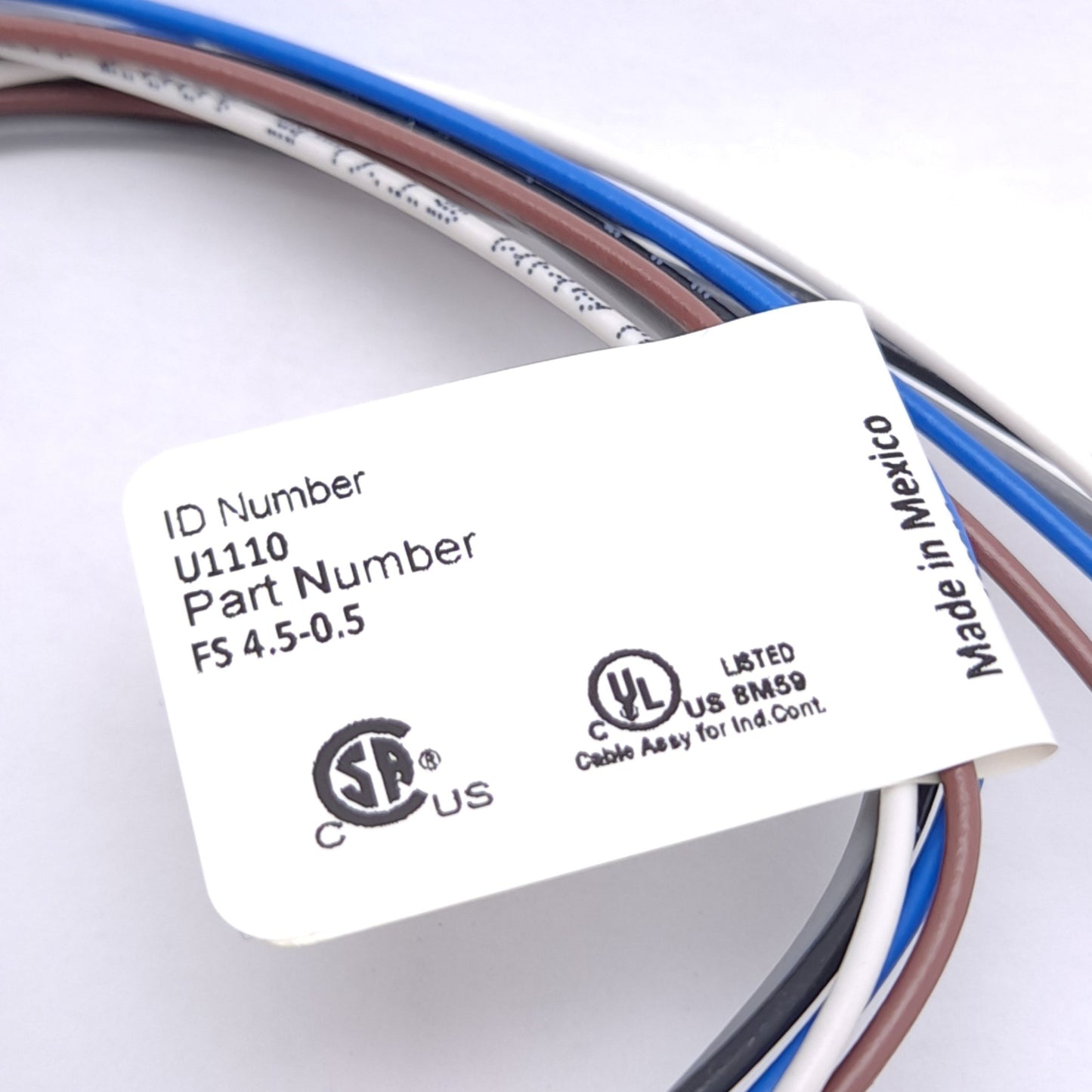 New Lot of 2 Turck FS 4.5-0.5 U1110 Connector, M12 5-Pin Male, 0.5m Length