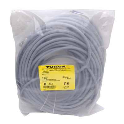 New Turck WAKW 4.5T-25 U-28050 Single Ended Cordset, M12 5-Pin Female, 25m Length