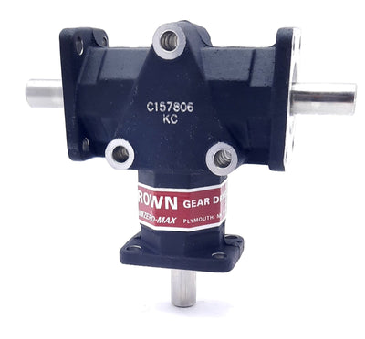 New Crown Zero Max C157806 Three Way Right Angle Gearbox 1:1, 1750rpm,