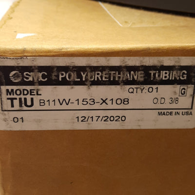 New SMC TIUB11W-153-X108 White Polyurethane Tubing, ø3/8in OD, ø1/4in ID, 500ft