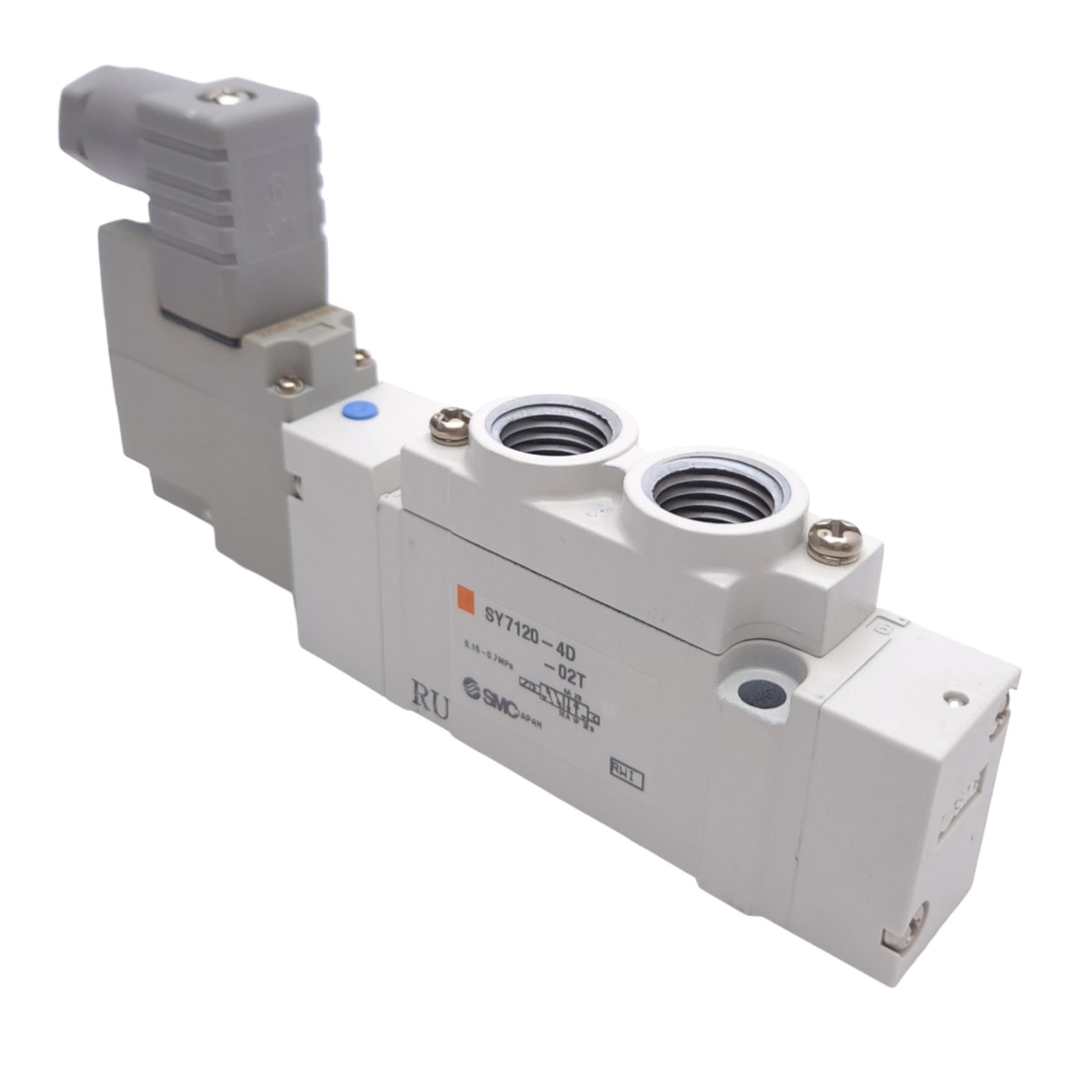 New – Open box SMC SY7120-4D-02T Solenoid Valve, 5-Port 2-Position, 1/4in NPTF, 0.15-0.7 MPa
