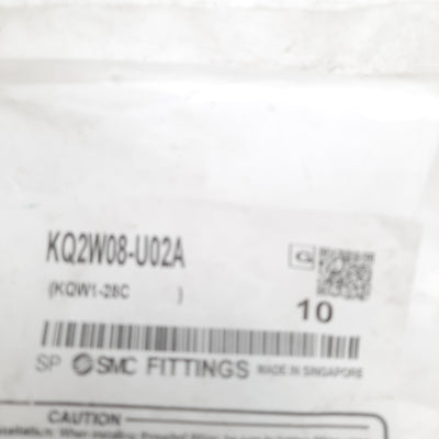 New Lot of 10 SMC KQ2W08-U02A Male Elbow One-touch Fitting ø8mm Tubing, UNI 1/4