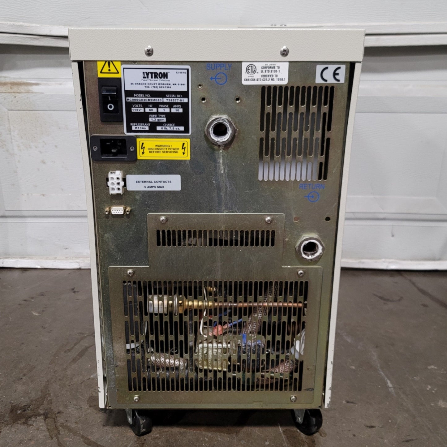 Used Lytron RC006G03CB2M050 Kodiak Recirculating Chiller 825W, 1.3GPM, 115VAC 9.9A