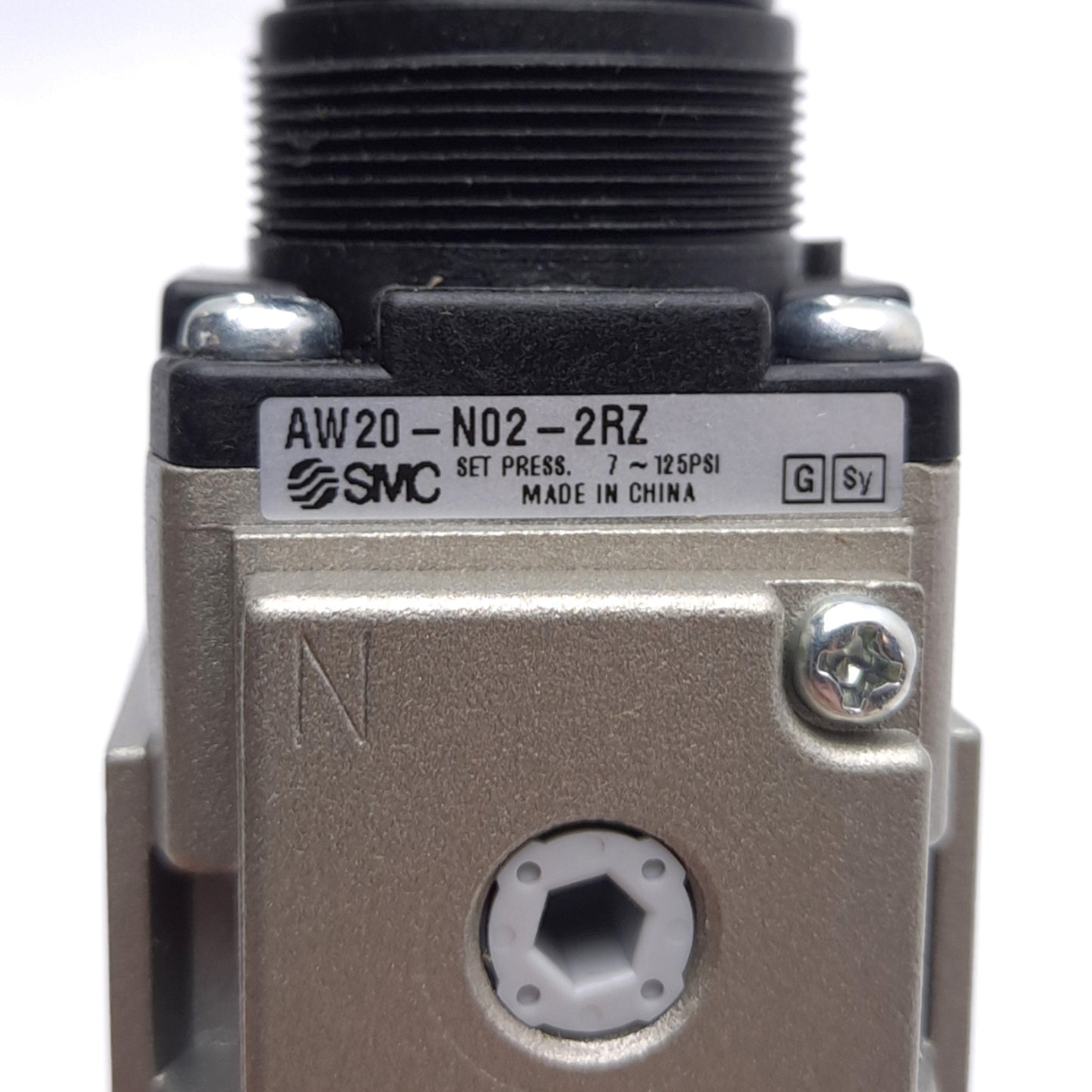 New – Open box SMC AW20-N02-2RZ Filter Regulator, 1/4in NPT, 1.0MPa Max, 5µm Filtration