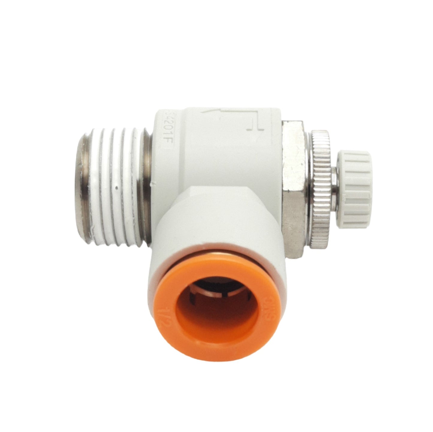 New – Open box Lot of 2 SMC AS4201F-N04-13S-J Speed Control Elbow, 1/2in NPT to ø1/2in Tube