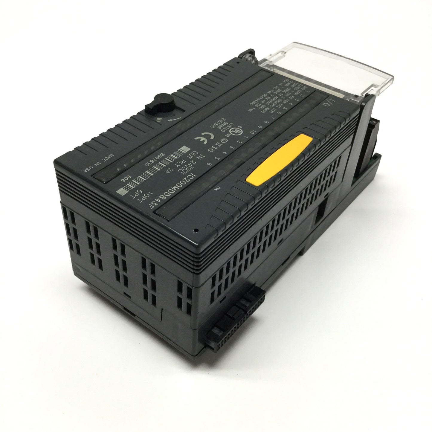 Used GE Fanuc IC200MDD843F VersaMax PLC Mixed I/O Module, 10x 24VDC In /6x Relay Out