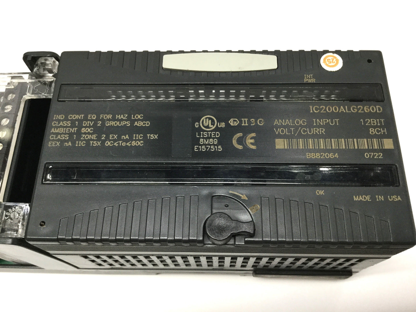 Used GE Fanuc IC200ALG260D VersaMax Analog Input Module 8-CH, 12-bit, 0-10V, 4-20mA