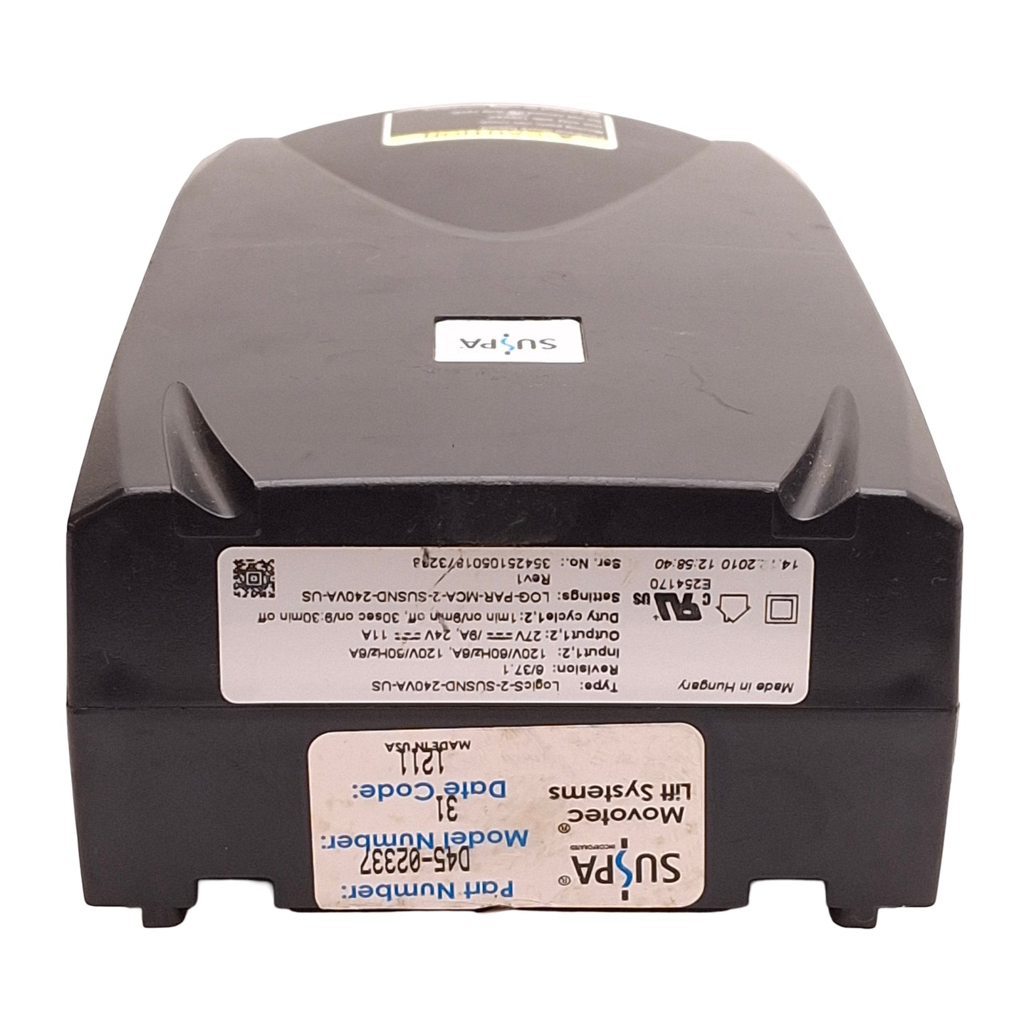 Used Suspa LogicS-2-SUSND-240VA-US D45-02337 Lift System Power Supply, 24VDC Output