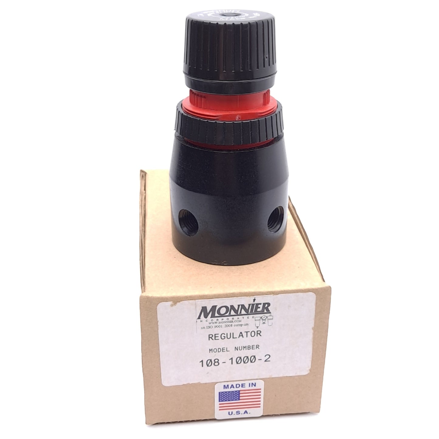 New Monnier 108-1000-2 Air Pressure Regulator, 1/4in NPT Ports, 250psig Max Inlet