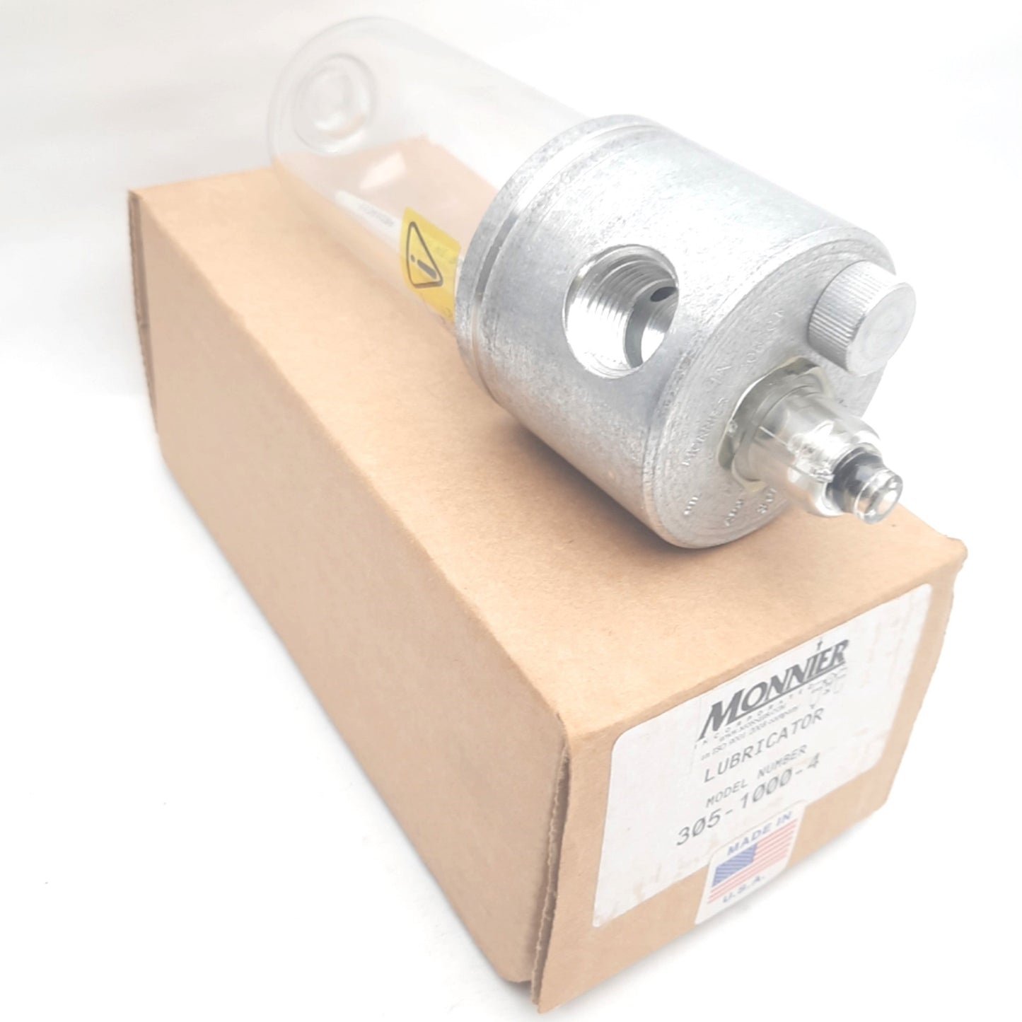 New Monnier 305-1000-4 Lubricator Polycarbonate Bowl, 1/2in NPT Port Size, 8 oz