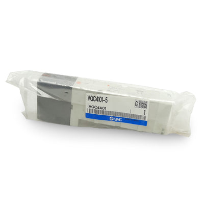 New SMC VQC4101-5 Pneumatic Solenoid Valve Plug-In Assembly 5-Port 2-Pos, 24VDC Coil