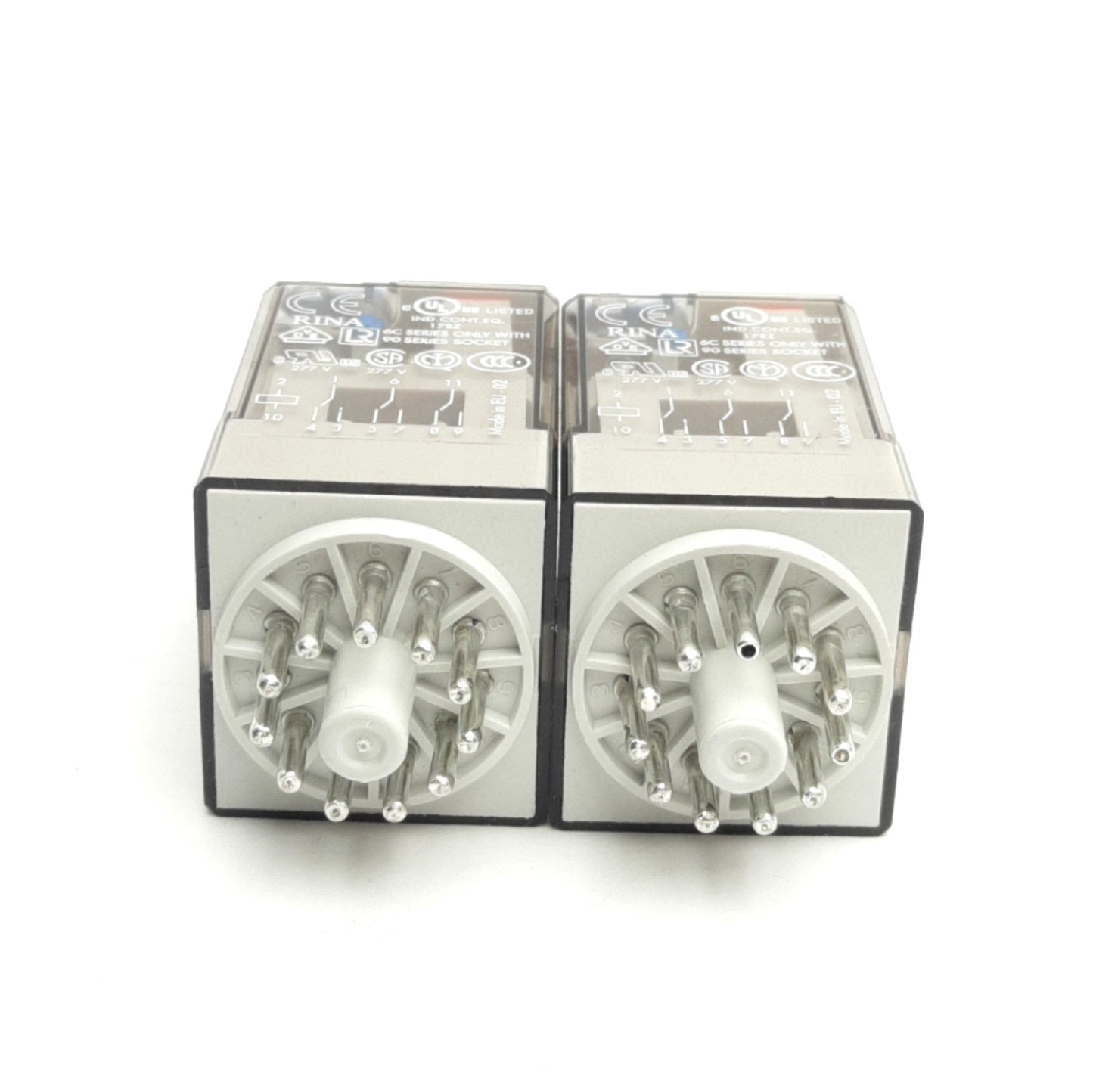 New – Open box Lot of 2 Finder 60.13.39.024.0040 Plug-In Relays, 10A 250VAC 3DPT, 24VDC Coil