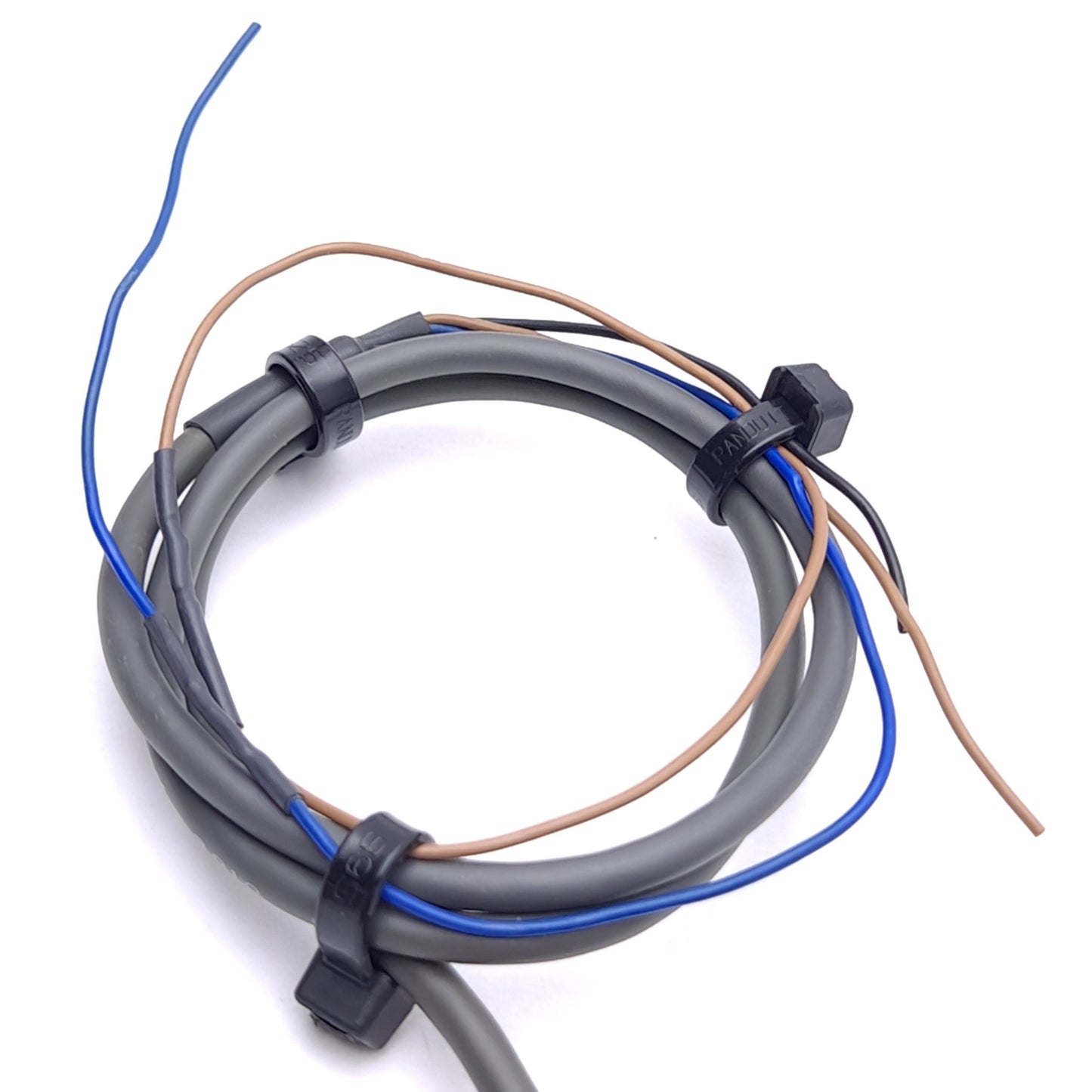 Used Omron TL-W5E1 Proximity Sensor, NPN NO, 3-Wire, 5mm Range, 12-24VDC 200mA, 2ft