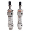 Used Lot of 2 SMC CM2B20-10 Pneumatic Cylinder ø20mm Bore, 10mm Stroke, 1.0MPa, Rc1/8