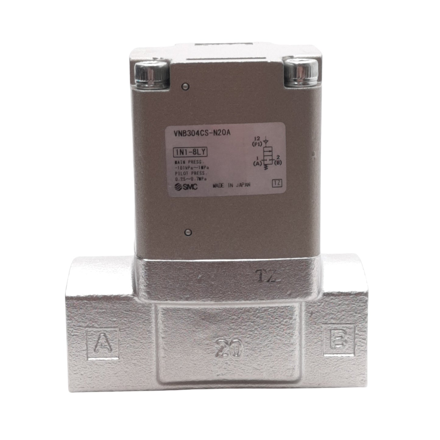 New SMC VNB304CS-N20A Process Valve, 2-Way NC, 1.0MPa, ø14mm Orifice, 3/4in NPT