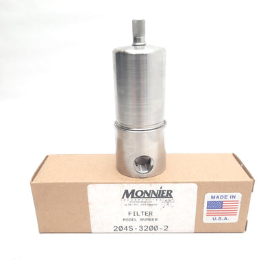 New Monnier 204S-3200-2 Air Preparation Filter, Stainless, 20µm Filter, 1/4in NPT