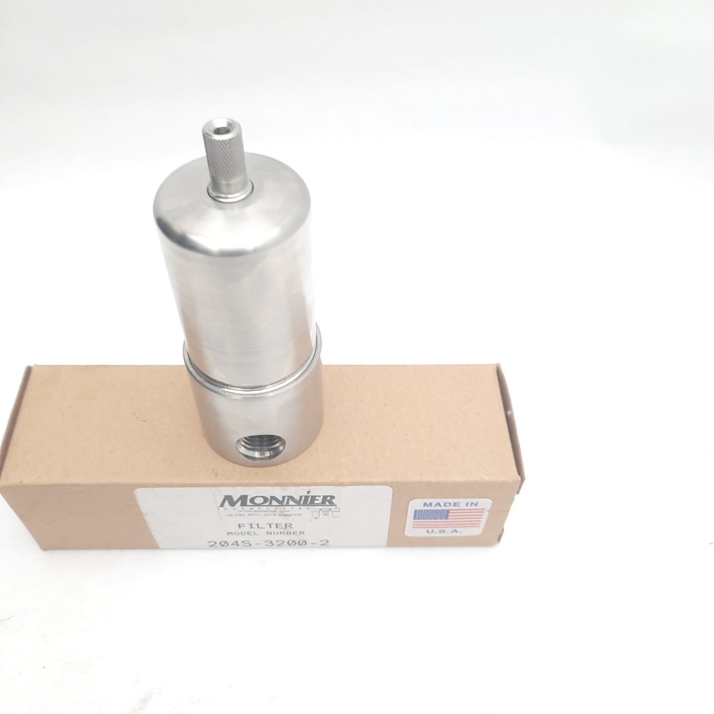 New Monnier 204S-3200-2 Air Preparation Filter, Stainless, 20µm Filter, 1/4in NPT
