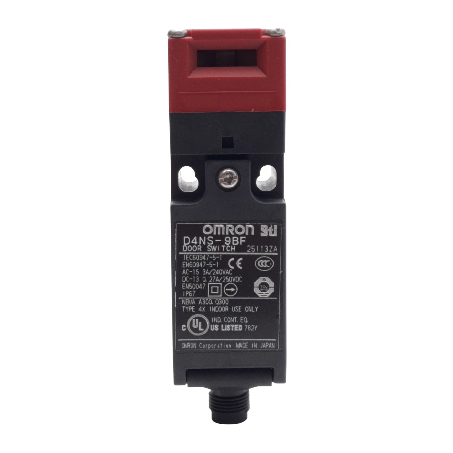 New – Open box Omron D4NS-9BF Safety Door Switch 2NC Slow-Action, M12 4-Pin Male, 240VAC/250VDC