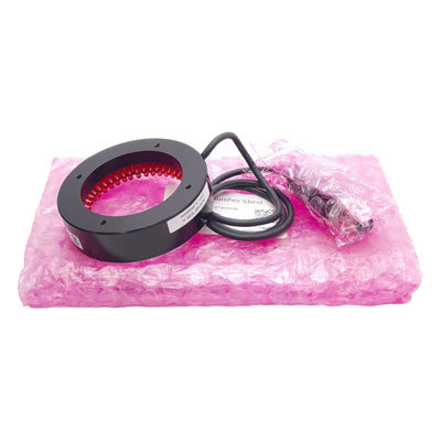 New CCS QLA-074050-66 Machine Vision Ring Light, Red LED, ø50mm ID, ø74mm OD, 24VDC