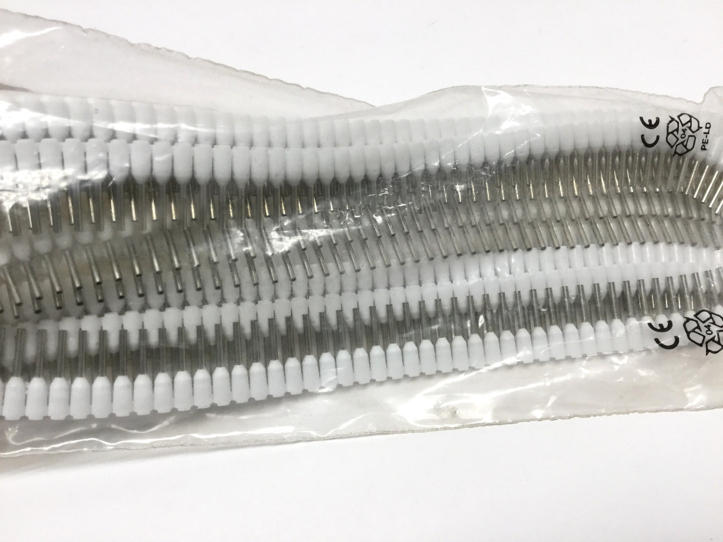 New Bag of 500 Weidmuller 9004280000 Single Wire-End Ferrules, 20 AWG 0.5mm², White