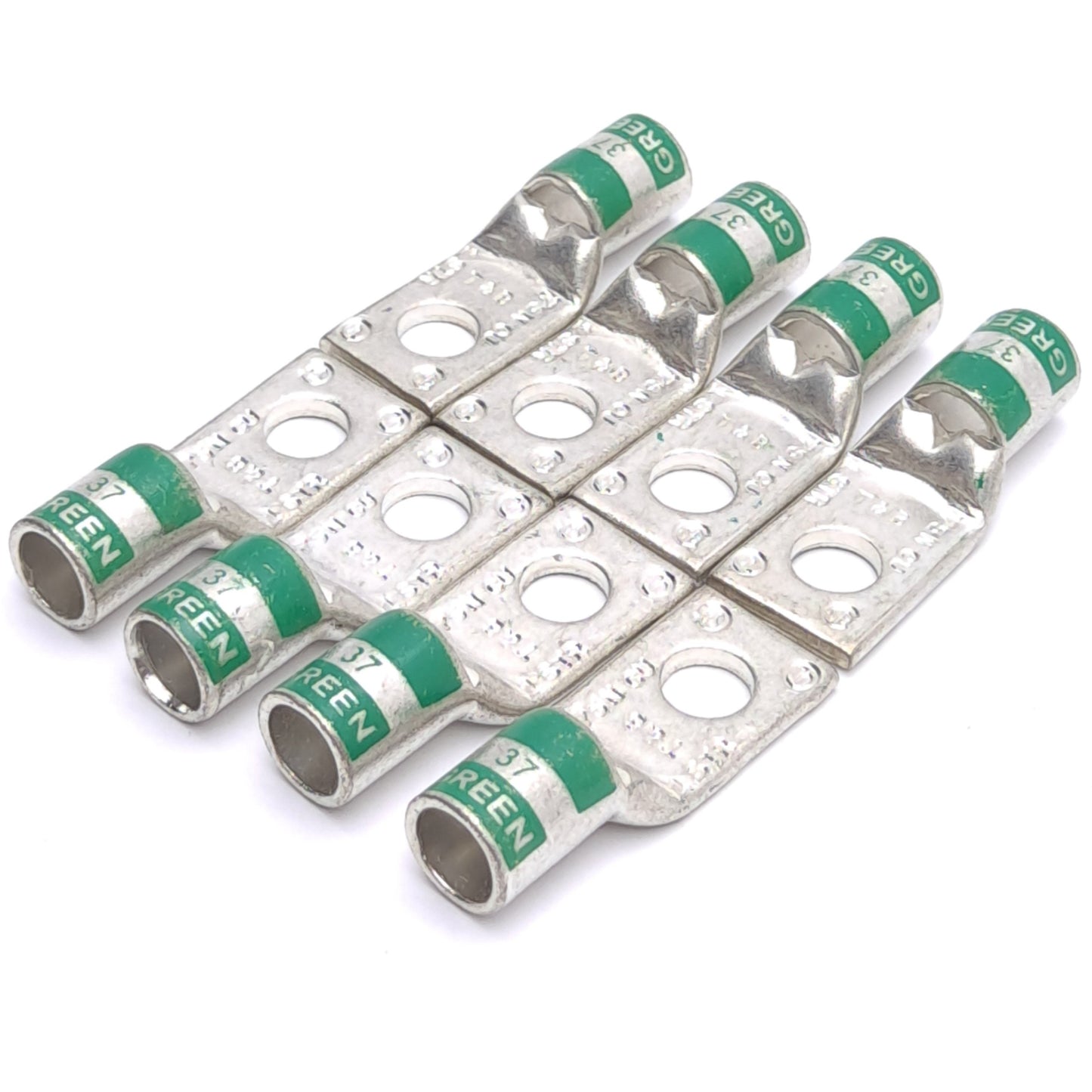 New – Open box Lot of 8 ABB 54147 Cable/Wire Lug, 1 AWG, ø5/16in Stud, Copper, Crimp