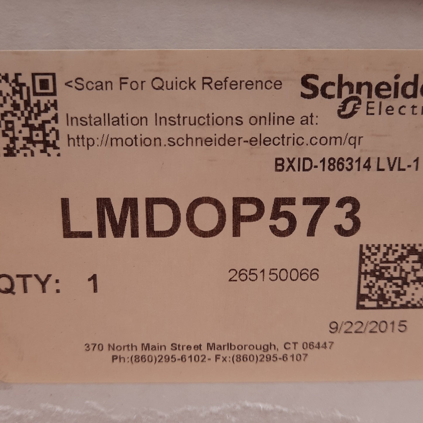 New Schneider Electric LMDOP573 Lexium MDrive Stepper Motor 1.8°/Step 48VDC NEMA 23