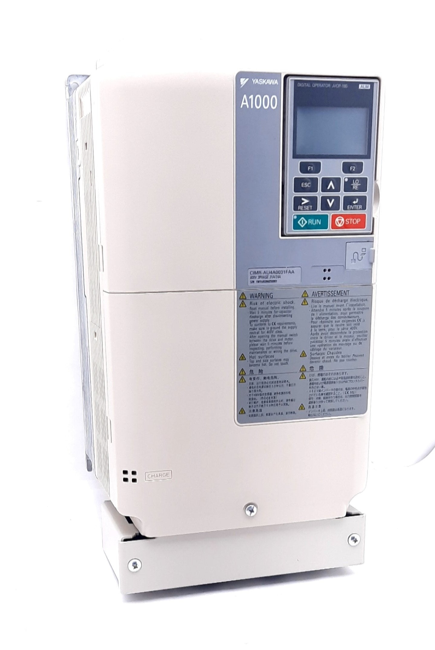 Used Yaskawa CIMR-AU4A0031FAA Variable Frequency Drive 3 Phase 380-480, 380-480VAC