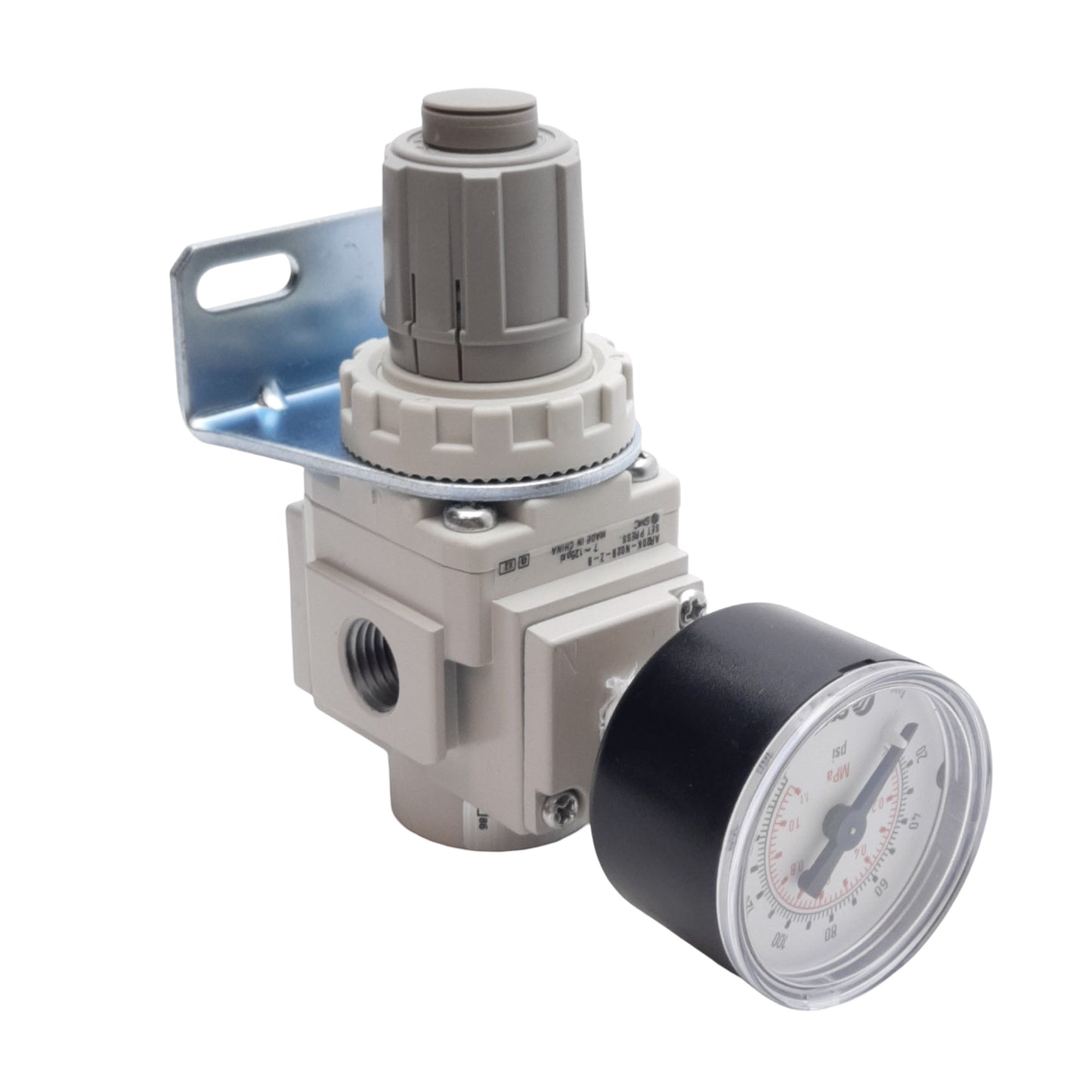 New SMC AR20K-N02BG-Z-B-X33US Tamper Proof Pneumatic Regulator, 7-125psi, 1/4in NPT