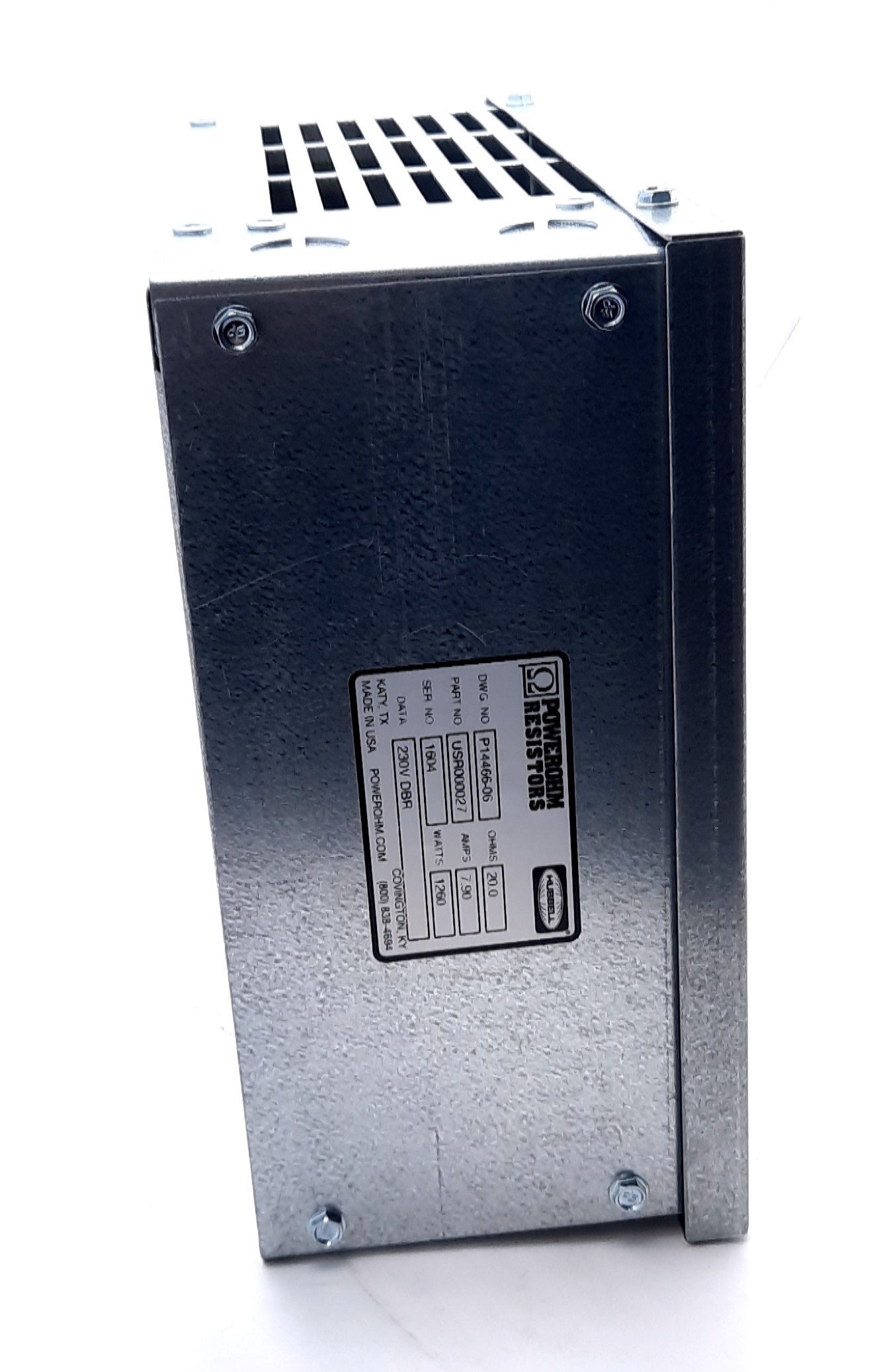 New Hubbell Powerhorn Resistors USR000027 Breaking Resistor 1260W, 20Ohms, 7.9A 230V