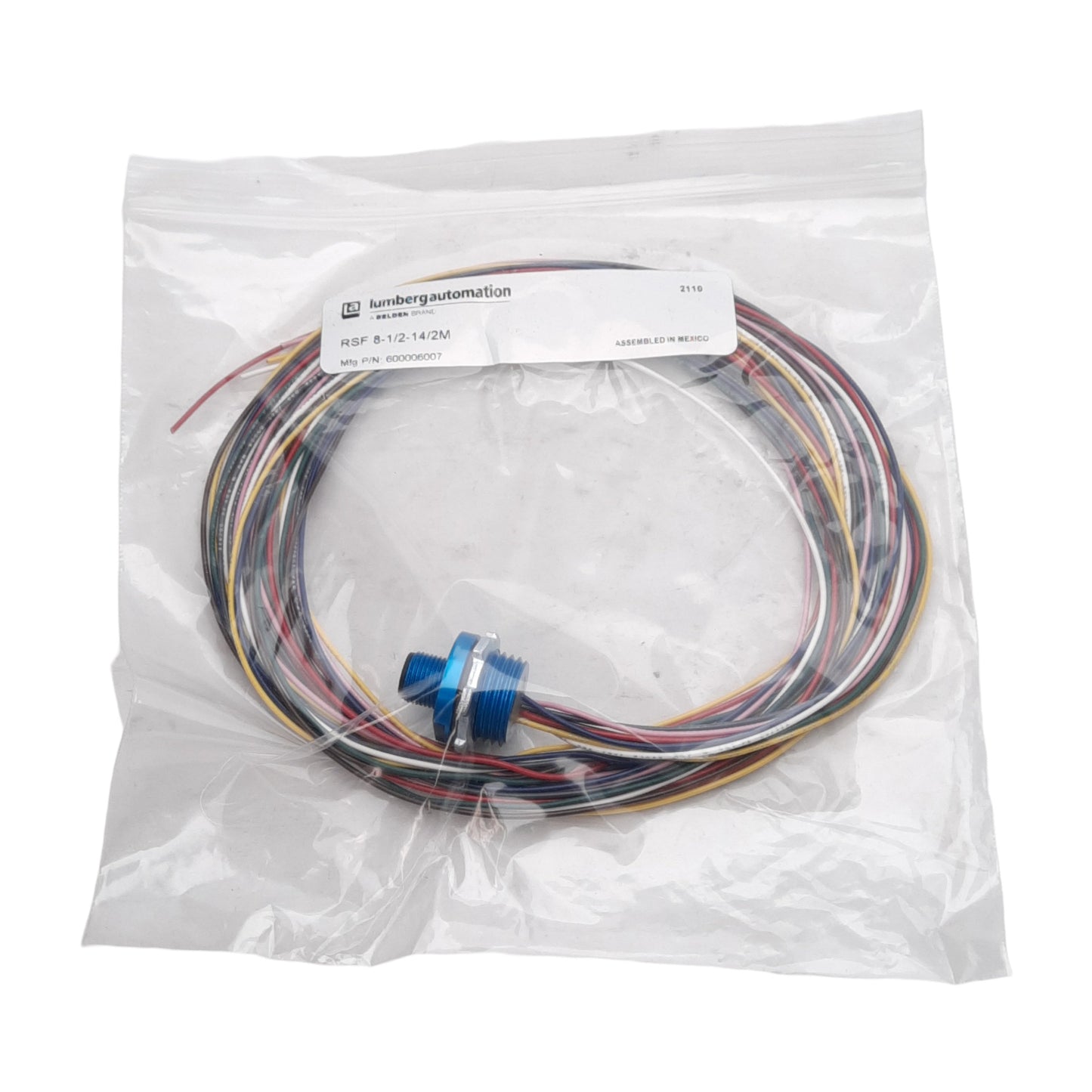 New Lumberg RSF 8-1/2-14/2M Micro Receptacle 8-Pole 1.5A 30VAC/36VDC M12 8-Pin Male