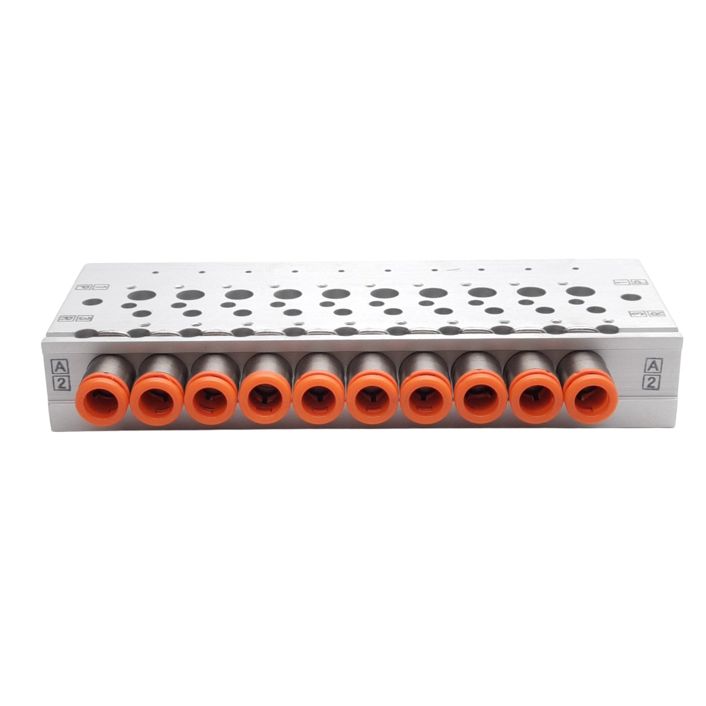 New SMC VV3QZ15-10N7TC Pneumatic Manifold, 10-Station, ø1/4in One-Touch, 1/8in NPT