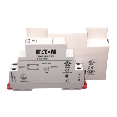 New Eaton D96610ACZ2 Solid State Relay, SPST-NO, 10A, 3-32VDC Input, 48-600V Output