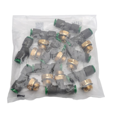 New Lot of 10 SMC KRT06-G02 Flame Resistant Branch Tee Fitting, ø6mm One-Touch, G1/4