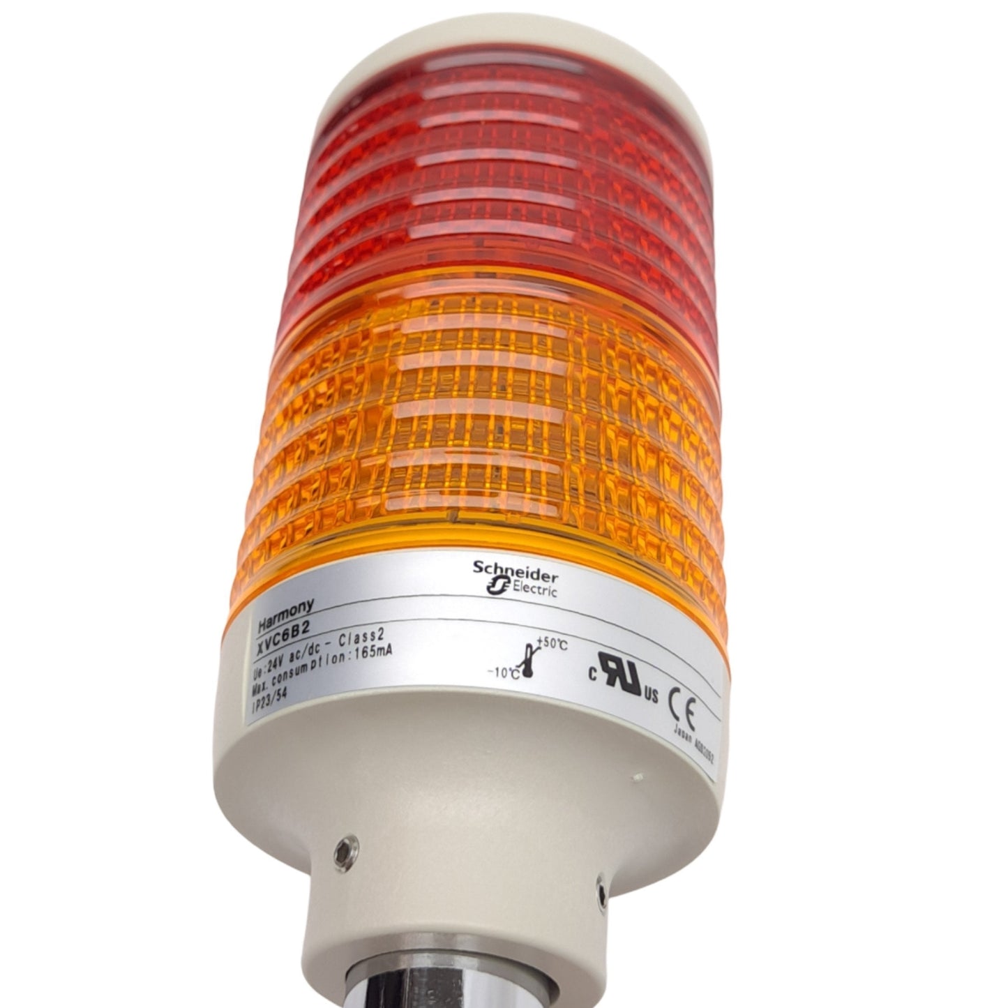 New Schneider Electric XVC6B2 LED Tower Light, Red/Orange Steady, ø60mm, 24VAC/DC