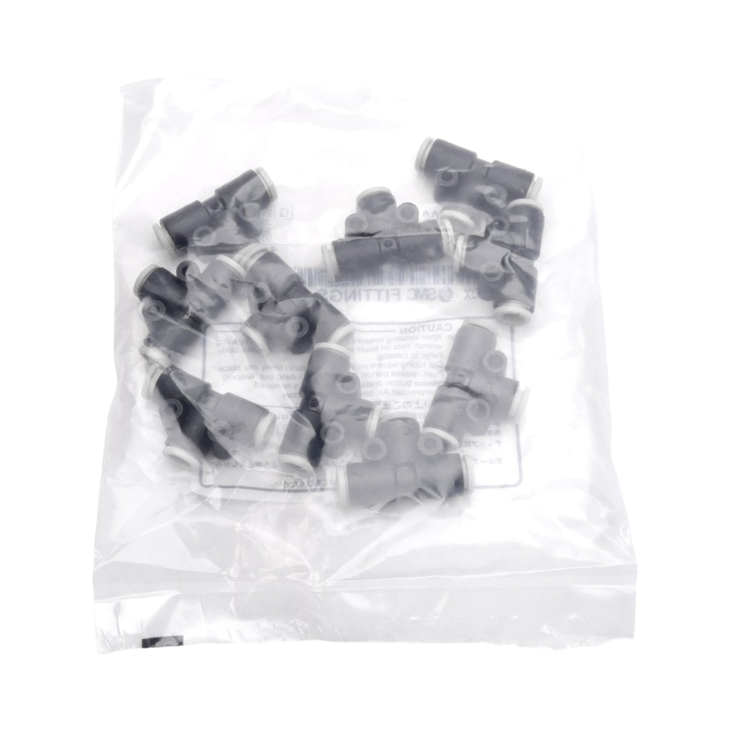 New Lot of 10 SMC KQ2T06-00A-X35 Union Tee Fitting -100kPa~1MPa ø6mm One-Touch Ports