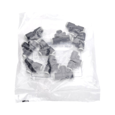 New Lot of 10 SMC KQ2T06-00A-X35 Union Tee Fitting -100kPa~1MPa ø6mm One-Touch Ports