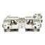 New Lot of 50 DINnectors DN-Q12-A Feedthrough Terminal Block, 600V 20A, DIN Rail