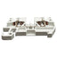New Lot of 50 DINnectors DN-Q12-A Feedthrough Terminal Block, 600V 20A, DIN Rail