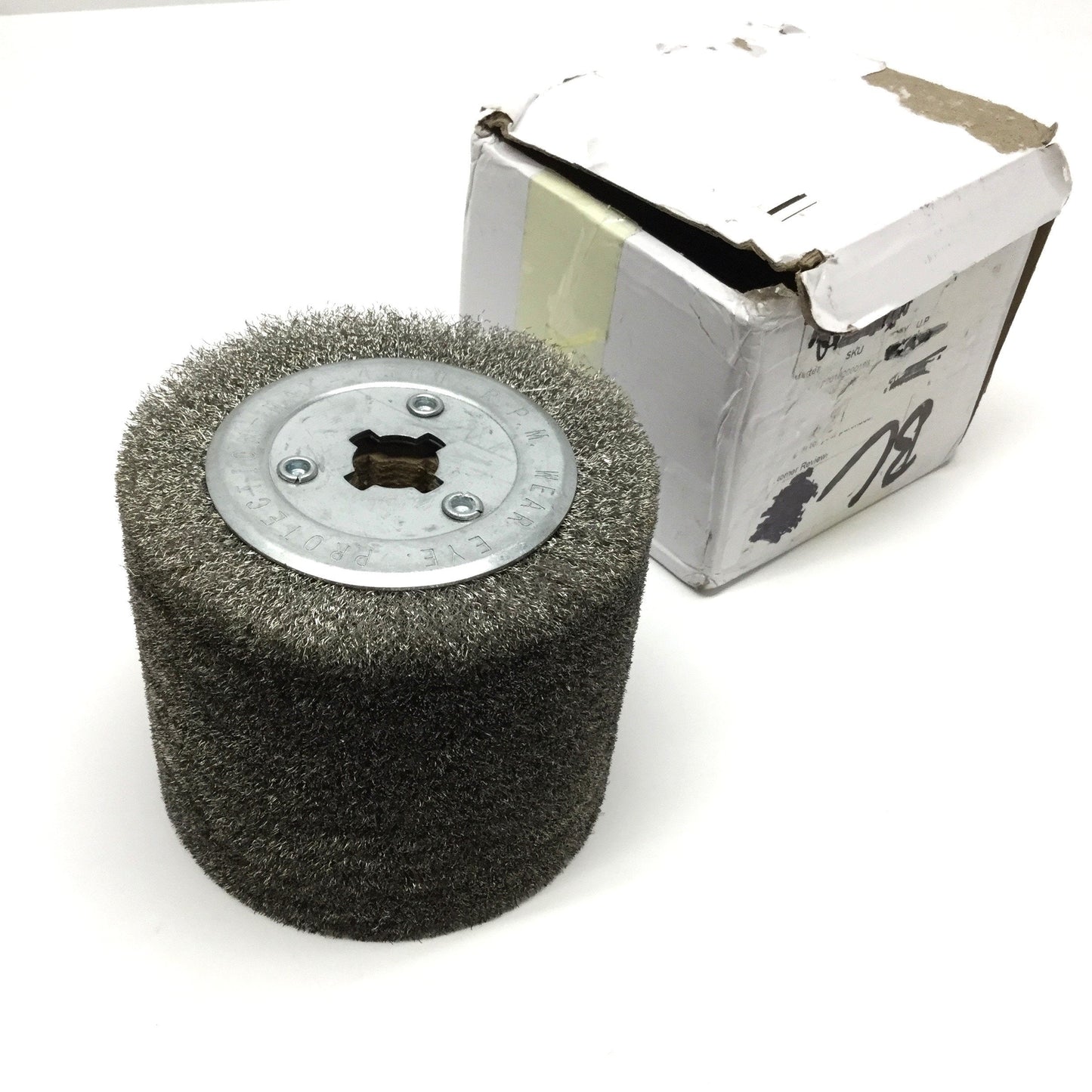 New – Open box SYPARTS SY20182000153 Stainless Steel Wire Burnishing Polishing Wheel 120x100mm