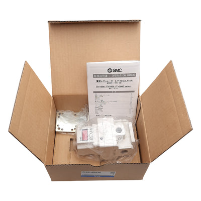 New SMC ITV3010-40N3CN4 Electro-Pneumatic Regulator, 0.7-15PSI, 3/8in NPT, 24VDC