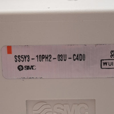 New – Open box SMC SS5Y3-10PH2-03U-C4D0 Pneumatic Manifold, 3-Station, ø4mm & ø8mm One-Touch