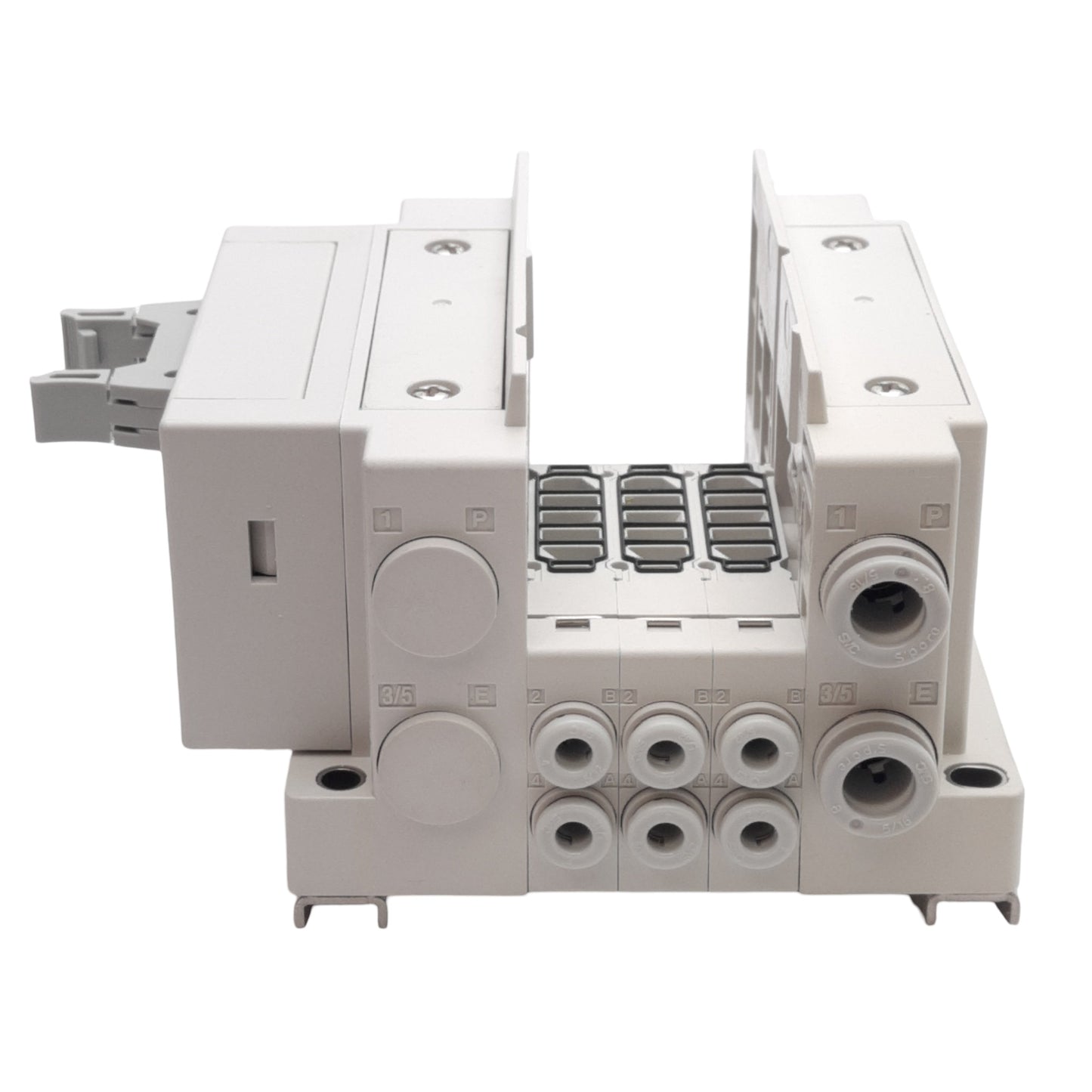 New – Open box SMC SS5Y3-10PH2-03U-C4D0 Pneumatic Manifold, 3-Station, ø4mm & ø8mm One-Touch