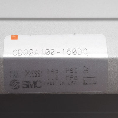 New SMC CDQ2A100-150DC Compact Cylinder, ø100mm Bore, 150mm Stroke, NPT3/8, 145PSI