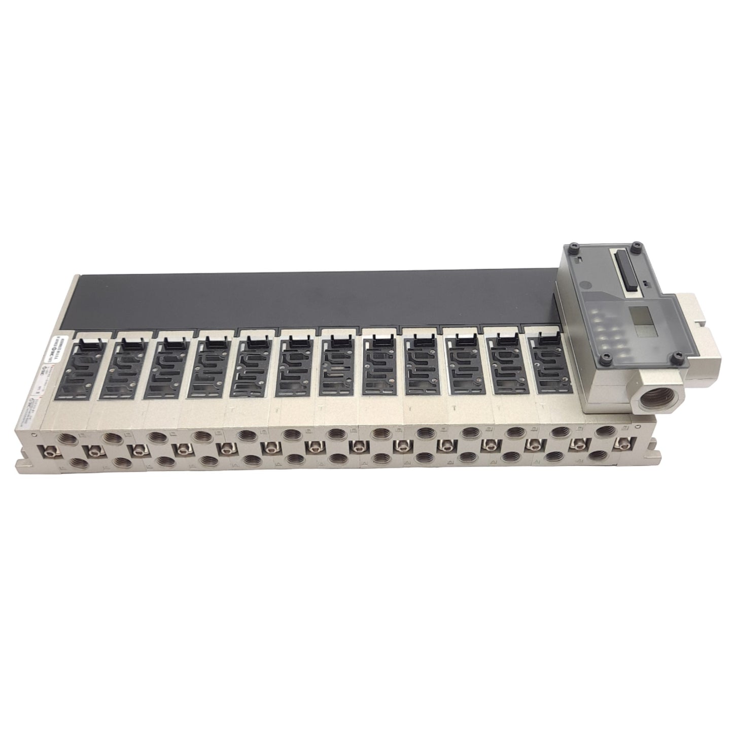 New – Open box SMC NVV5FR2-01SU-131-02T Manifold, 13-Station, 1/4in NPTF, 130psi Max