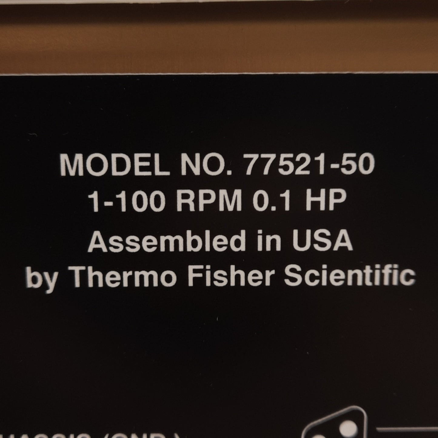 Used Cole-Parmer 77521-50 MasterFlex Console Drive, 1-100RPM, 0.06-580mL/min, 115VAC