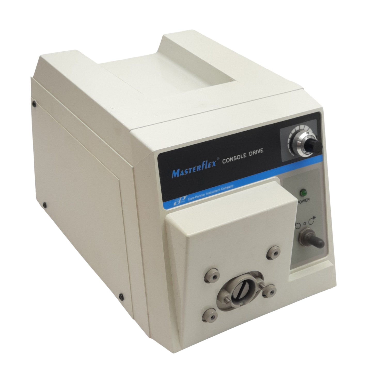 Used Cole-Parmer 77521-50 MasterFlex Console Drive, 1-100RPM, 0.06-580mL/min, 115VAC