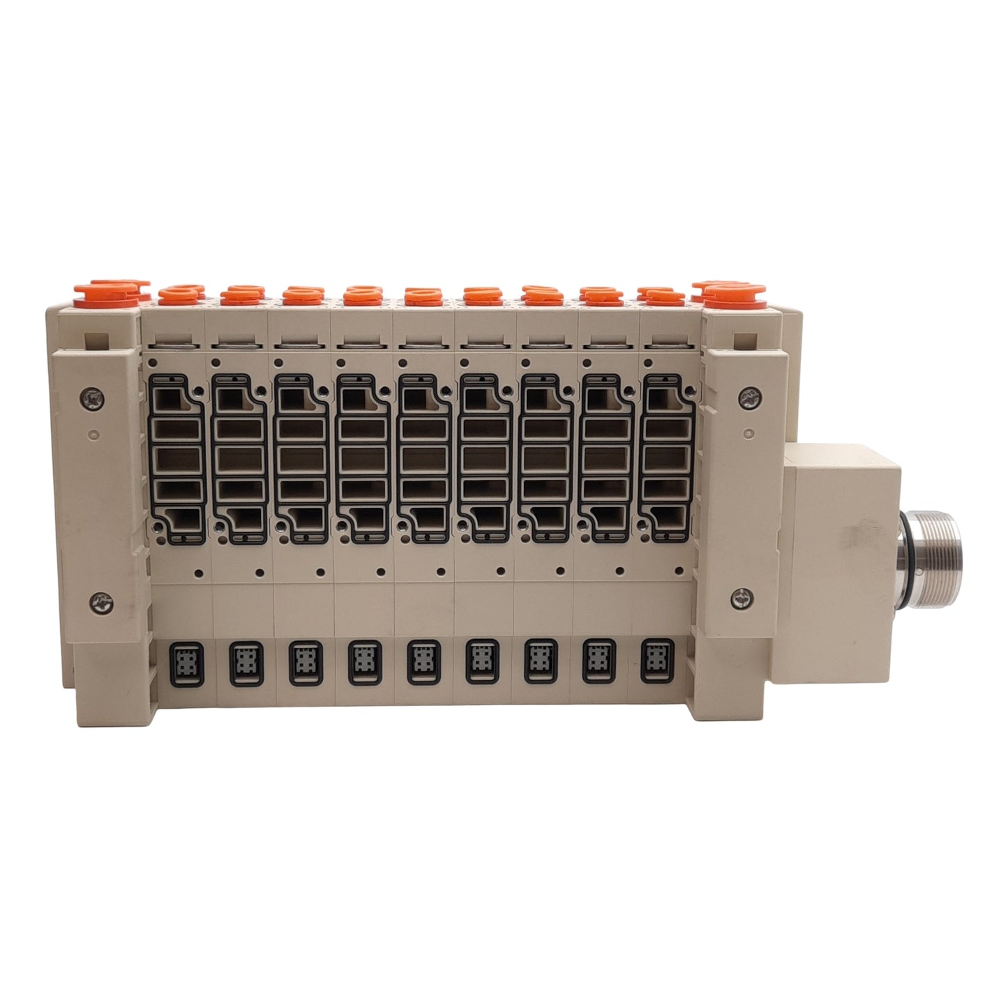 New – Open box SMC SS5V2-W10CD-09B-N7 Pneumatic Manifold, 9-Station, ø1/4in & ø3/8in One-Touch