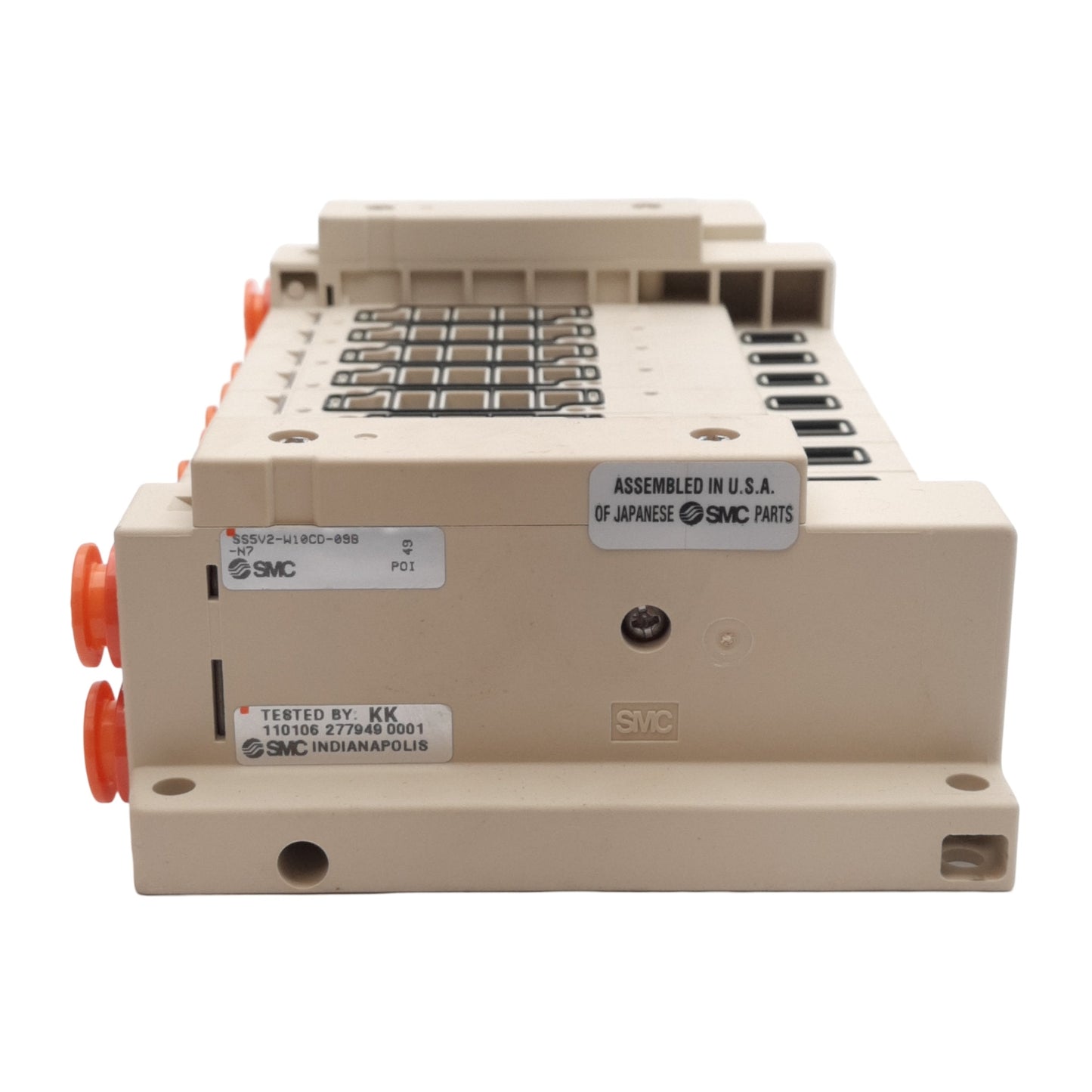 New – Open box SMC SS5V2-W10CD-09B-N7 Pneumatic Manifold, 9-Station, ø1/4in & ø3/8in One-Touch