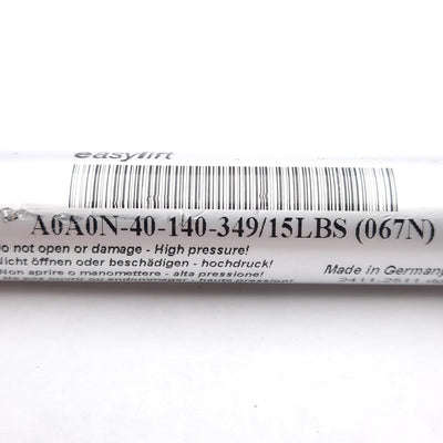 Used Bansbach A0A0N-40-140-349/15lbs Easylift Gas Spring, 6in Stroke, 15lbs Force